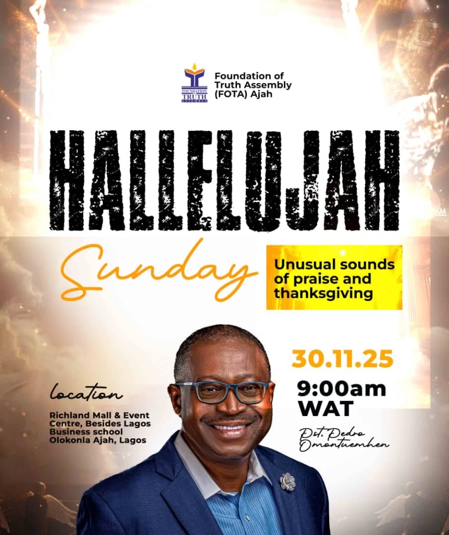 Recent sermon poster for Foundation of truth assembley